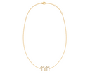 11:11 diamond necklace in 18k yellow gold with pavé-set natural diamonds, delicate number design on fine chain