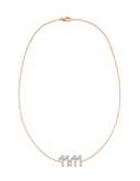 11:11 diamond necklace in 18k rose gold with pavé-set natural diamonds, delicate number design on fine chain