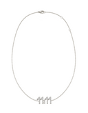 11:11 diamond necklace in 18k white gold with pavé-set natural diamonds, delicate number design on fine chain