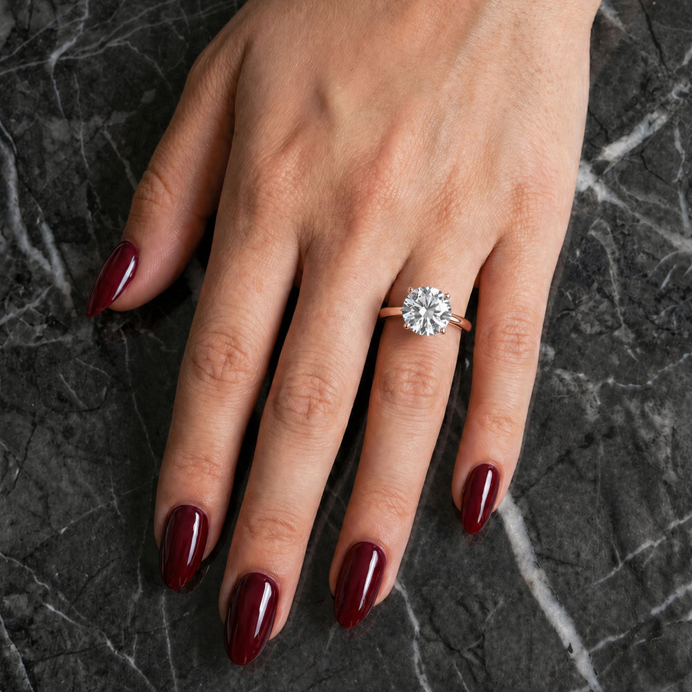 Elegant BERTA ring crafted in rose gold with traceable natural diamonds