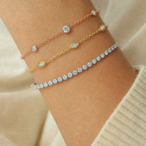 Diamond Bracelets on arm