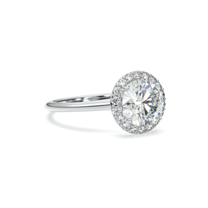 LILOU diamonds engagement ring showing hidden diamond detail in white gold 