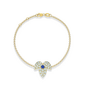 LUNÈA diamond bracelet with vivid sapphire centerpiece in yellow gold