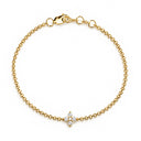  Diamond Flower Bracelet yellow gold 